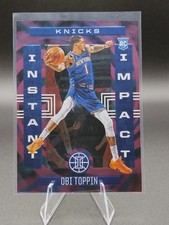 Obi Toppin 2020-21 Panini Illusions Instant Impact Pink 2 #/25 Knicks Rookie