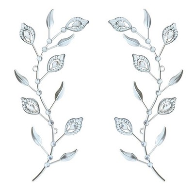 2 Sets Leaf Wall Art for Home Metal Bling Rhinestones Ready to Hang Tree Bran...