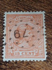 Timbre Pays Bas 1891 15 Cent