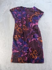 Dana Buchman Midi Dress Womens Size 4 Multicolor Cap Sleeve Cocktail Career
