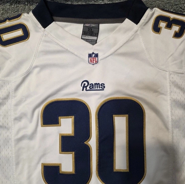 CAMISETA DE FÚTBOL AMERICANO JUVENIL DE LOS ANGELES RAMS NFL #30 GURLEY II TALLA XL Foto 4 de 4