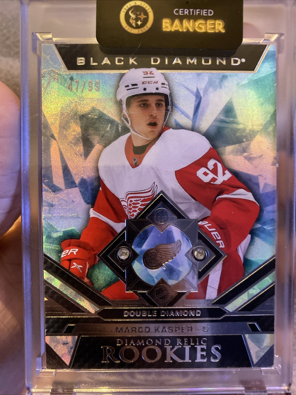 2023-24 Black Diamond Relics BDRKA Marco Kasper 47/99 Hockey Card Collectible