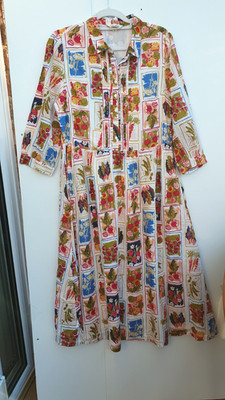 Seasalt Cornwall Multi True Letter 3/4 Ärmel Vintage-Stil Kleid neu Gr. 12 J4