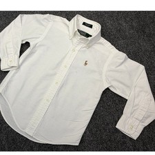 Polo Ralph Lauren Boys 5 Oxford Shirt White USA Made Pony Button Down
