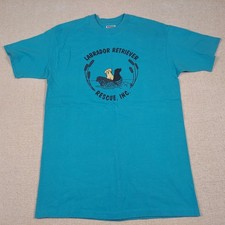 Vtg 80's 90s Labrador Retriever Rescue Single Stitch Tshirt Made in USA Size L