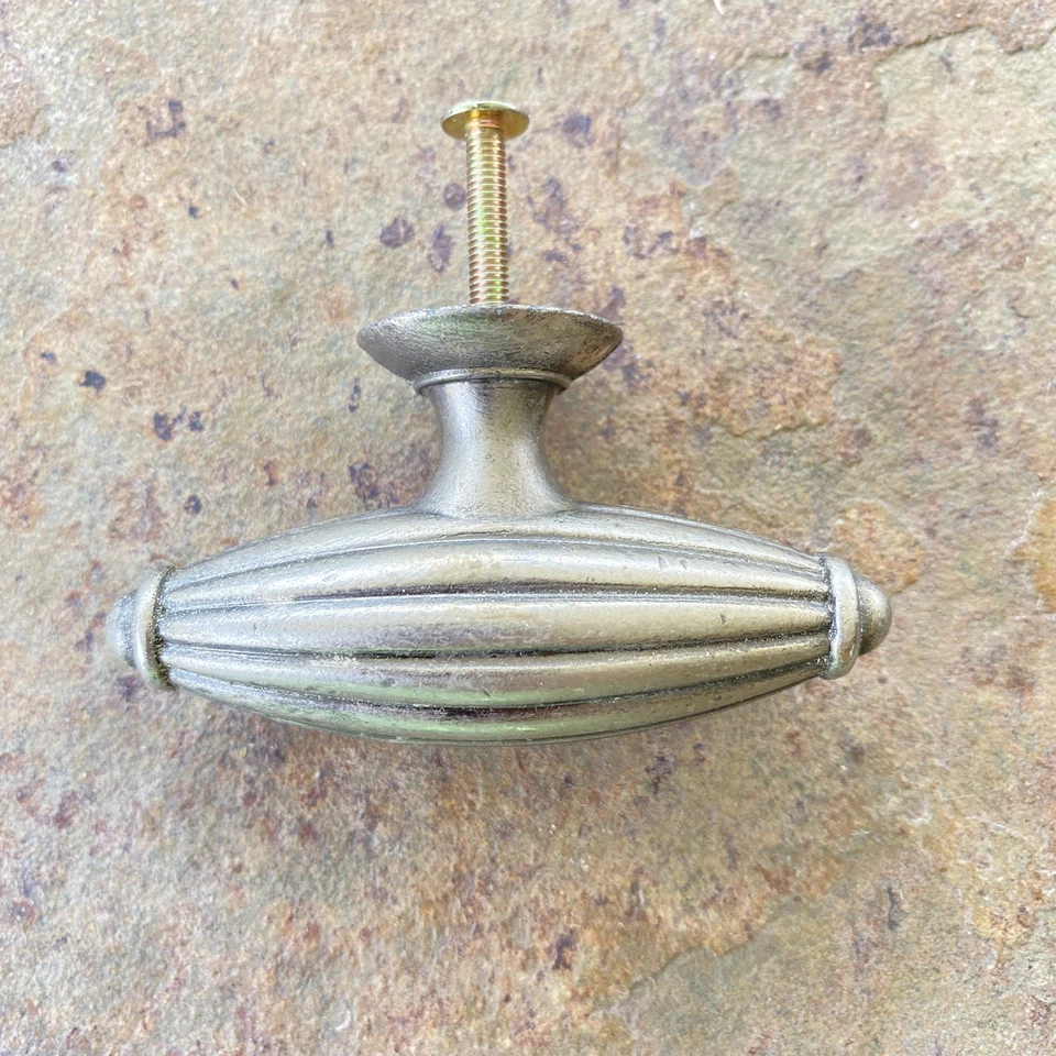 Top Knobs Tuscany T-Handle Oval Pull 2-7/8" MDC 3216 Vtg Pewter Antique Silver - Image 2 of 4