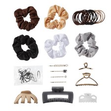 Scunci by Conair 82 Piece Hair Accessory Kit for Women Neutral Color Hair