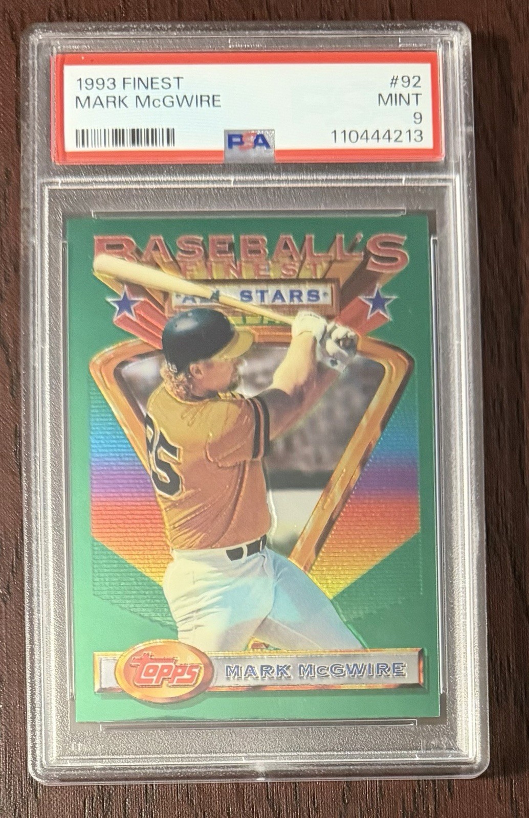 1993 Topps Finest Mark McGwire #92 PSA 9 Mint