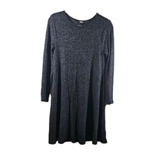 Old Navy Stretch Knit Swing Dress Small Black Fall