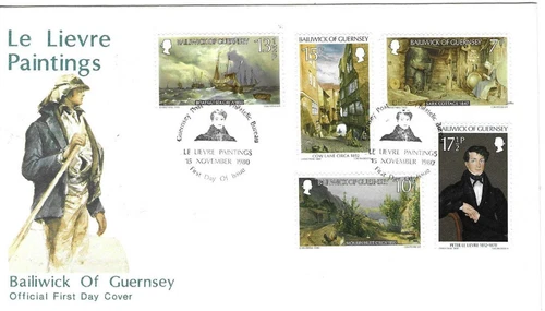 Guernsey Comm/FDC - Le Lievre Paintings - Guernsey -  1980  (GUE229)