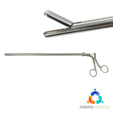 Elmed 52112-02 10mm Laparoscopic Spoon Forceps Rigid One-Piece Non-Rotating 17"