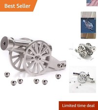 Stylish Silver Mini Cannon Model - Perfect for Desktop Decoration and Play