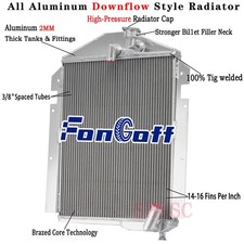 Aluminum 3 Row Radiator For 1939-1940 Chevy Truck Kc Kd Wa Jc Jd 6cyl 3.5l