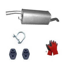 Endschalldämpfer Auspuff+Anbausatz für Ford Fusion 1.6 Kombi bis 12/2012 NEU