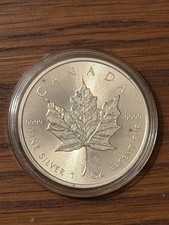 2014 Canada Maple Leaf 1 oz .9999 Fine Silver 5 Dollars Queen Elizabeth II 9226