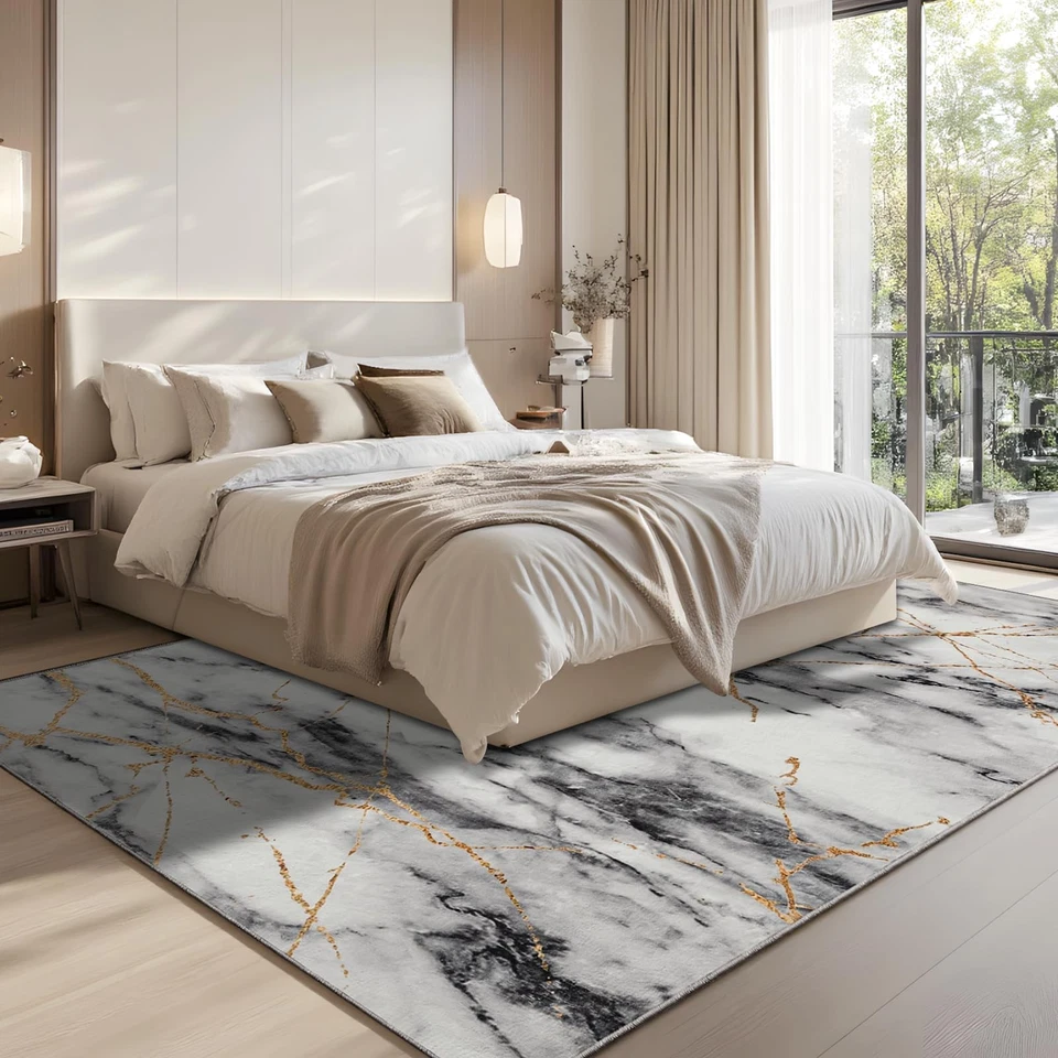 Alfombra 8x10 Alfombra para Salón Alfombra Lavable Abstracta con Respaldo Antideslizante... Foto 3 de 4