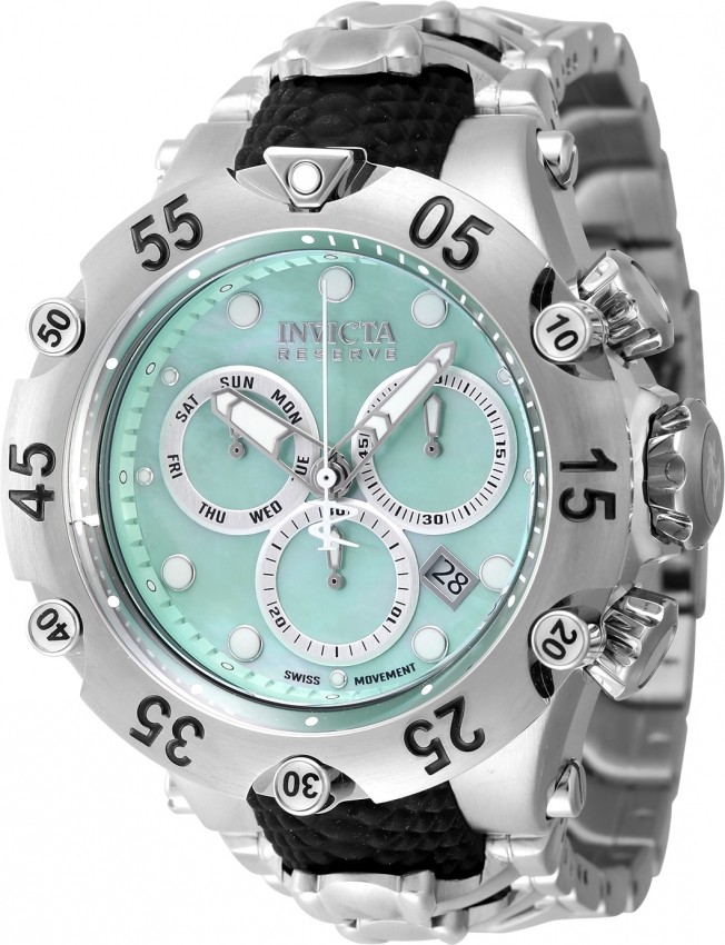 Invicta Reserve Venom Cobra Chronograph Quartz Turquoise Dial Men's Watch 47155