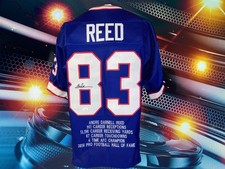ANDRE REED AUTOGRAPHED CUSTOM BUFFALO BILLS STAT JERSEY JSA AUTHENTICATED