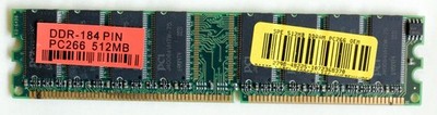 512MB DDR1 RAM PC266 184-Pin DIMM Desktop Arbeitsspeicher
