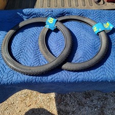 PAIR of 20'' x 1.75 Bicycle Tires 50psi DURO Black Freestyle Street BMX GT NOS