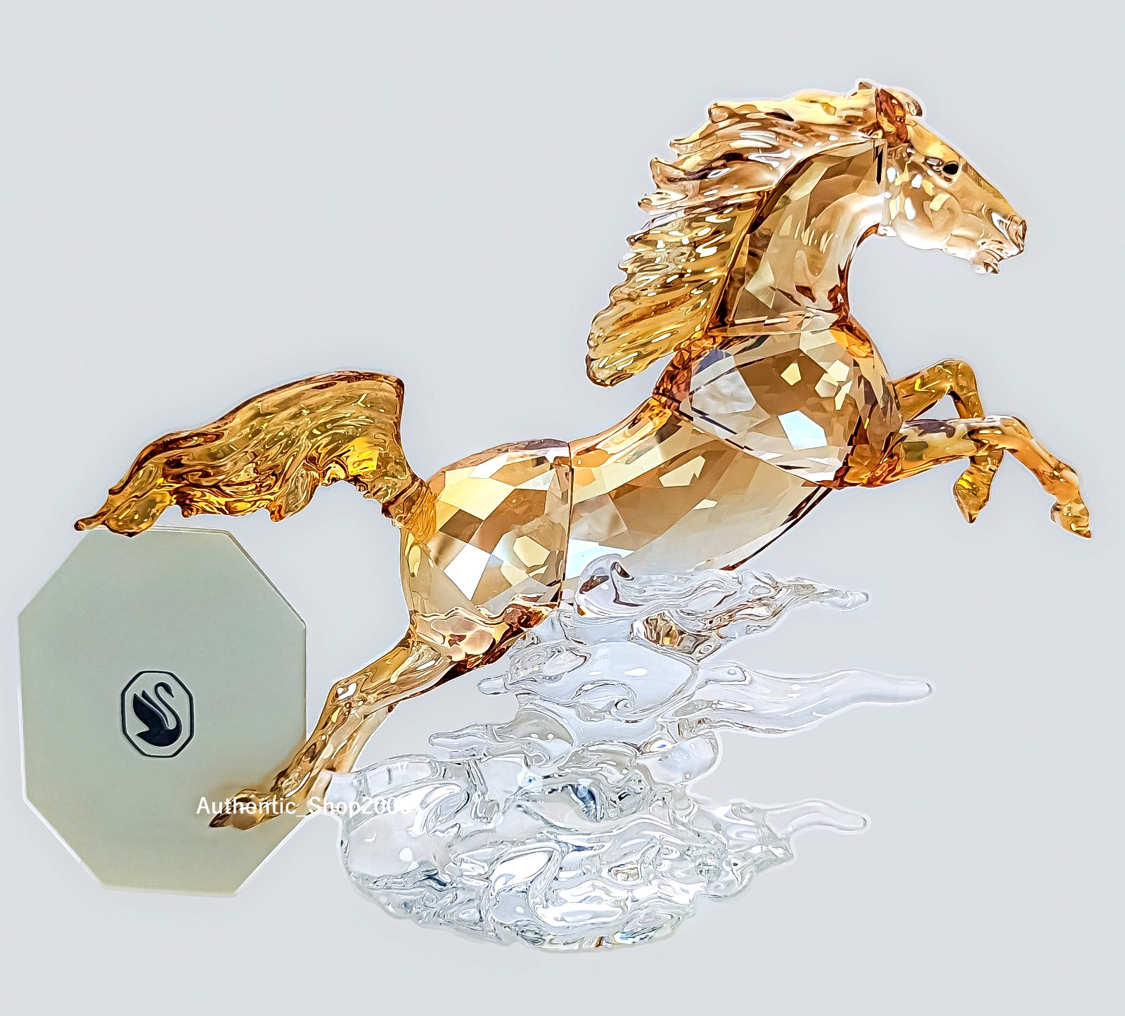 New in Original Box 100% SWAROVSKI Crystals Leaping Horse Figurine Decor 5701370