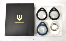 Unbreakable 360  Protective Case For AirTag 3 Pack Keyring Holder Black/Blue
