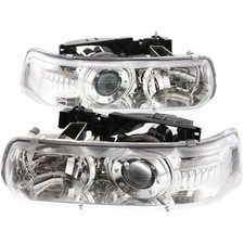 For Chevy Silverado 3500 Headlight 2001 2002 Pair Chrome Interior Gm2505108 For Chevy Silverado 3500 Headlight 2001 2002 Pair Chrome Interior Gm2505108