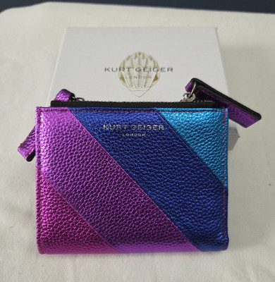 Kurt Geiger London Metallic Colorblock Zip-Around Wallet, Multicolor Card Slots