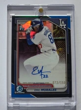Emil Morales 2024 Bowman Chrome TRUE BL AUTO 1st Bowman #072/150 #CPA-EM Dodgers