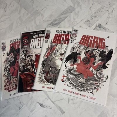 Post Malone s Big Rig #1-4 (Vault Comics 2025) FULL SET! 3 Peach Momoko Issues