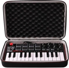 LTGEM Case Compatible with Akai 13.5" L X 9" W X 2.8" H, Black+Grey 