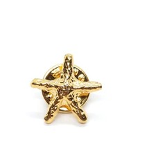 Gold Tone Starfish Pin Lapel Collectible Sea Life
