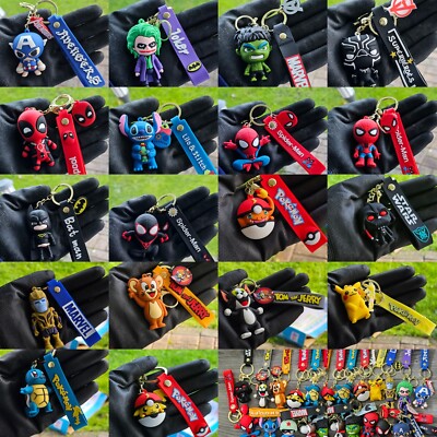 1x Marvel DC Superheld Avengers 3D Schlüsselanhänger | Geschenk Schlüsselring Anhänger Charm Kinder UK