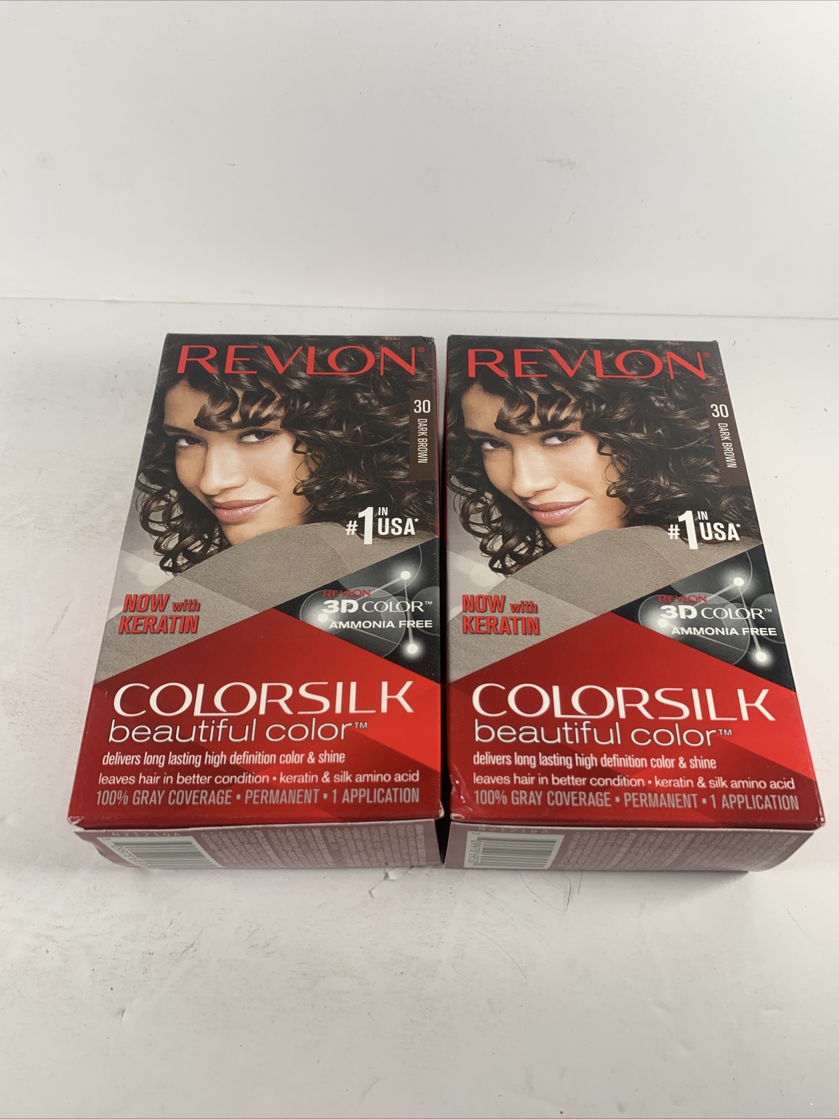 Silk Hair Color 30 Dark Brown With Keratin New Sealed (2 Pac