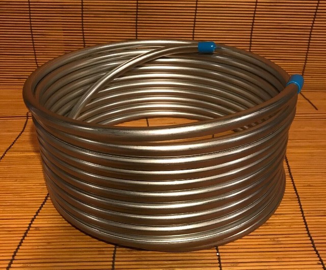 25' Mini Wort Chiller Coil Stainless Steel Home Brewing Beer Cooling
