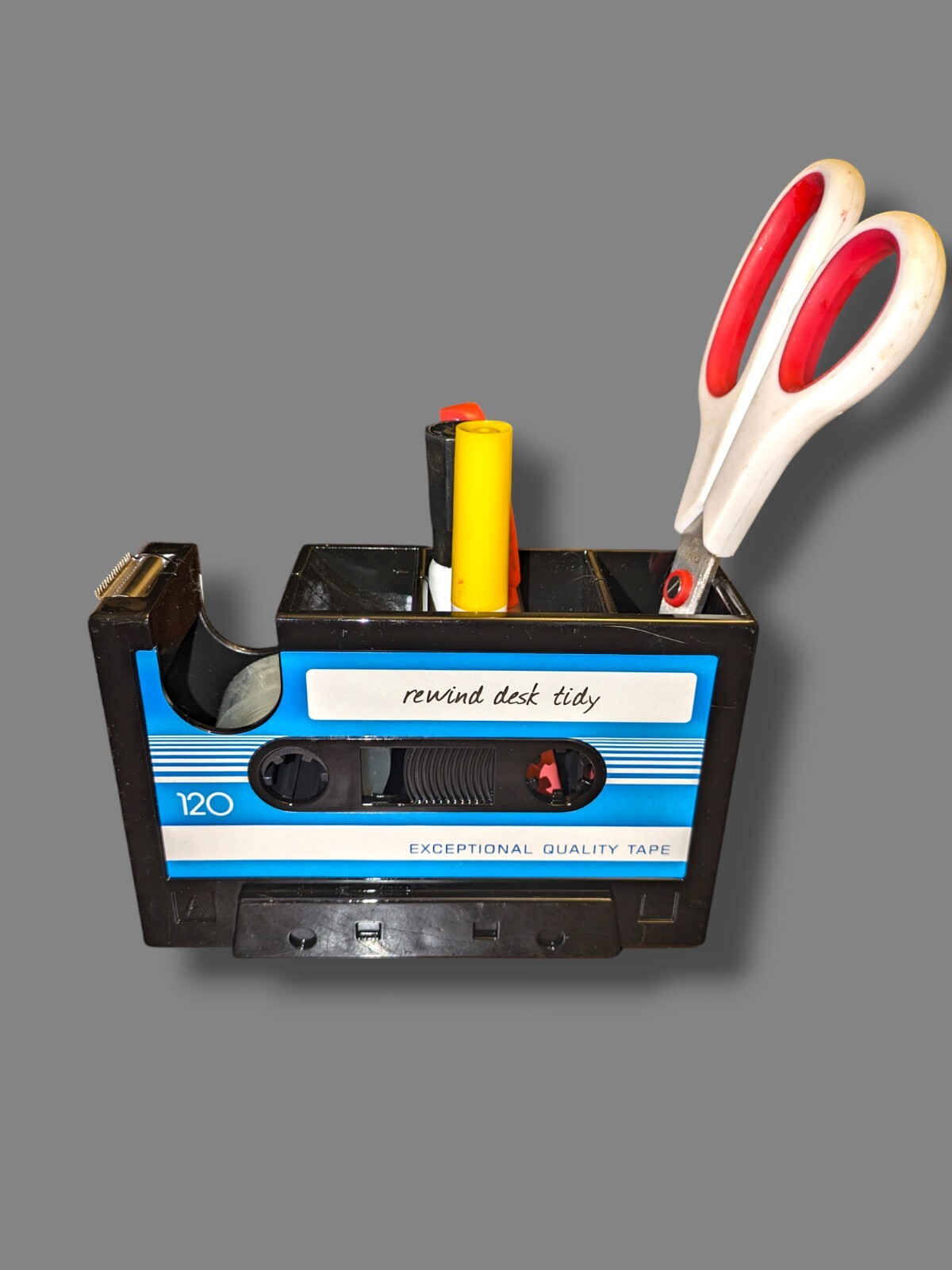 Cassette Tape Dispenser & Pen Holder Retro-Style 📼 🎶-image