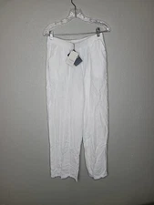C.O.Z.Y. Women's White Cotton Pants Size XL/10 USA, EU 42