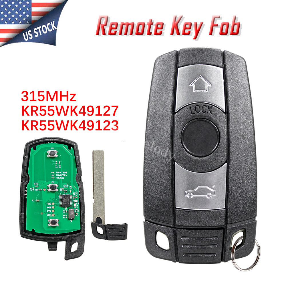 Remote Car Key Fob For BMW 328i 525i 530i 2007 2008 2009 2010 2011 KR55WK49123