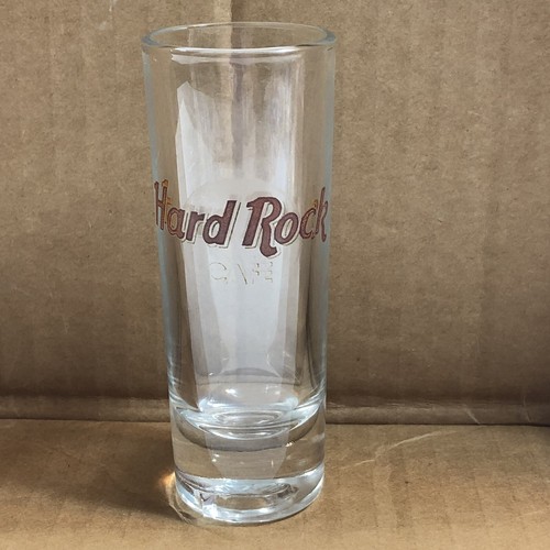 Hard Rock Cafe Shot Glass Brown Logo 4" Tall No Destination Collectible bar item - Bild 8 von 8