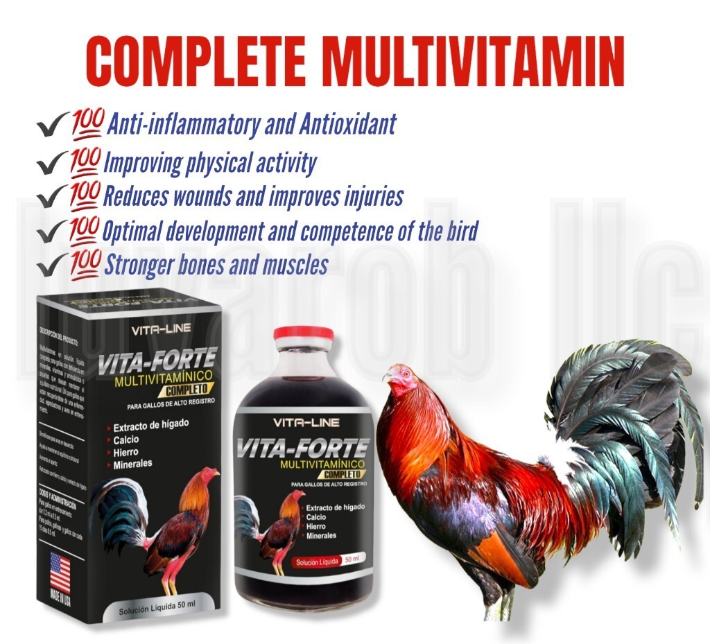 For Rooster Multivitamin Complete Extra Strengh Vitsforte 50 Ml