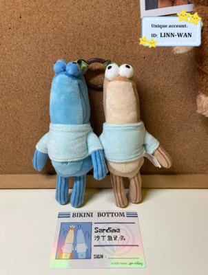 BIKINI BOTTOM BUDDIES SERIES CONFIRMED PLUSH PENDANT -SARDINE HOT