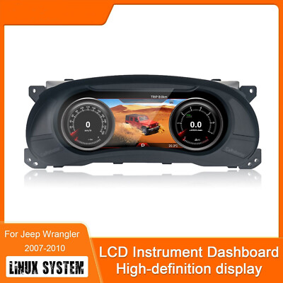 For Jeep Wrangler 2007-2010 Digital Lcd Instrument Cluster Speedometer Dashboard