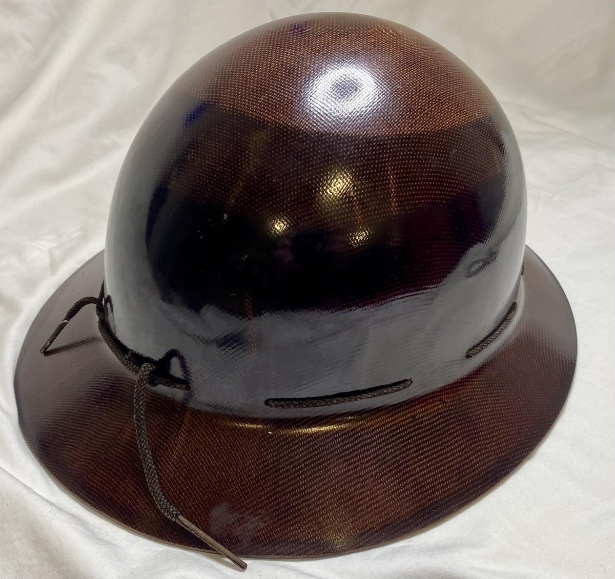 Vintage MSA Skullgard Fiberglass Full Brim Hard Hat Miner Safety