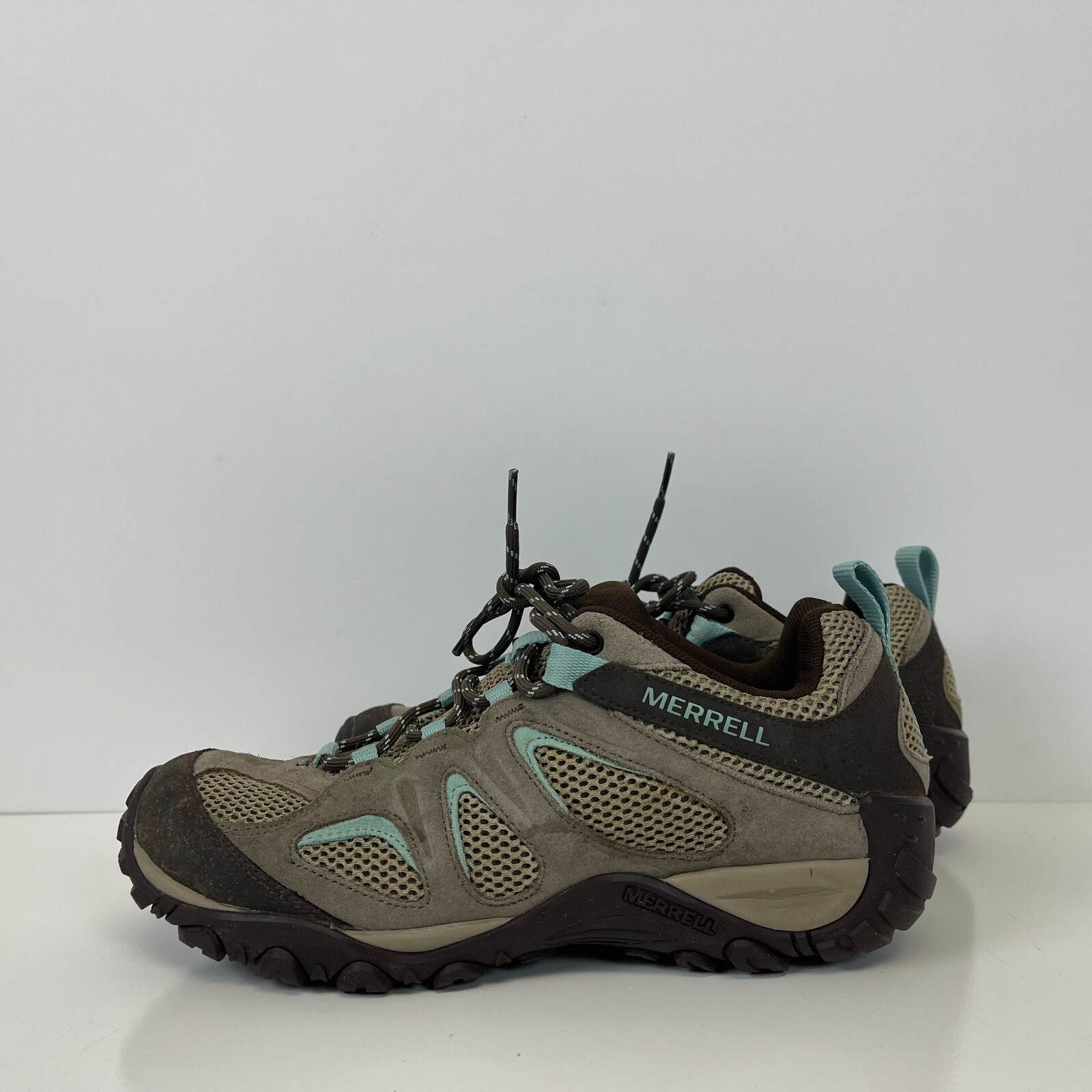 Merrell Yakota 2 scarpe da trekking donna taglia 9 5 marrone blu impermeabili