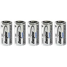 5 x CR123 Energizer 3V Lithium Batteries (CR123A, DL123, 123, EL123, CR17345)