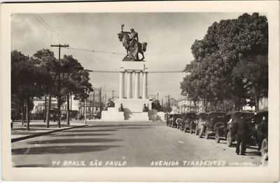 PC BRASILIEN, SAO PAULO, AVENIDA TIRADENTES, Vintage ECHTFOTO Postkarte (b36332)