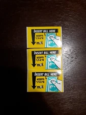 [3] Dollar Bill Validator Acceptor Stickers Decals $1 $5 $10 MEI Coinco ICT