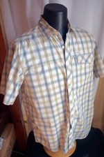 Men's Columbia Wicking Button-up Shirt-S/S-M-Plaid-EUC