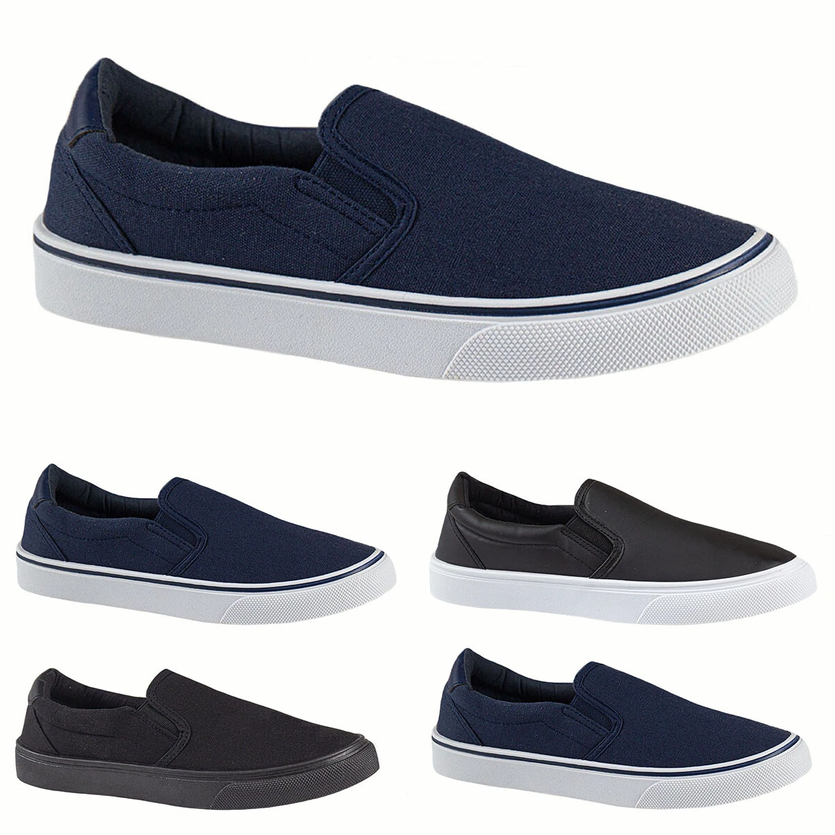 Mens slip hotsell on canvas sneakers