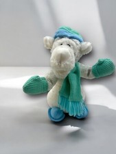 Walt Disney World Tigger Plush Winter White Silver Teal Blue Scarf Mittens Hat